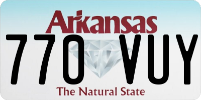 AR license plate 770VUY