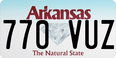 AR license plate 770VUZ