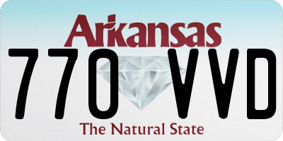 AR license plate 770VVD