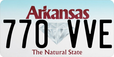 AR license plate 770VVE