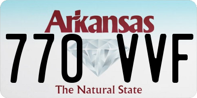 AR license plate 770VVF