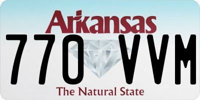 AR license plate 770VVM