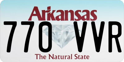 AR license plate 770VVR