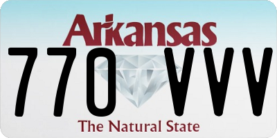 AR license plate 770VVV