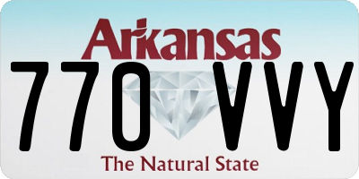 AR license plate 770VVY