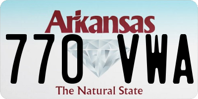 AR license plate 770VWA