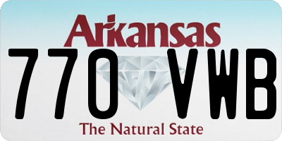AR license plate 770VWB