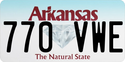 AR license plate 770VWE