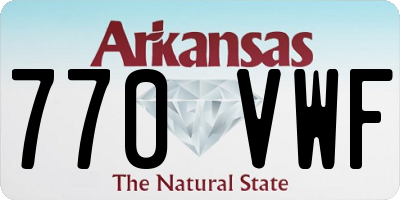 AR license plate 770VWF