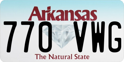 AR license plate 770VWG