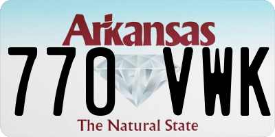AR license plate 770VWK