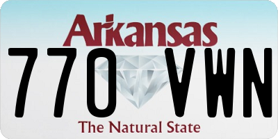 AR license plate 770VWN