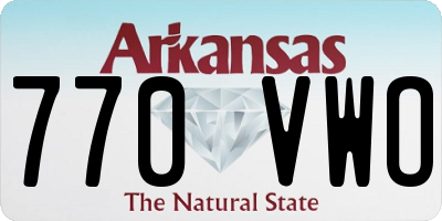 AR license plate 770VWO