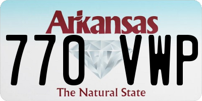 AR license plate 770VWP