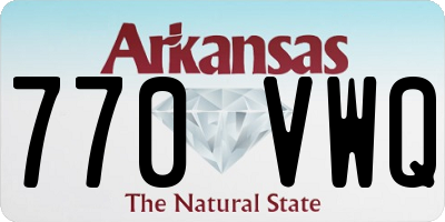 AR license plate 770VWQ