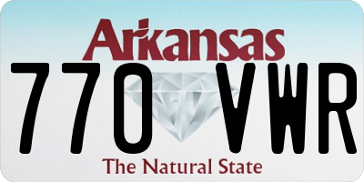 AR license plate 770VWR