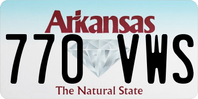 AR license plate 770VWS