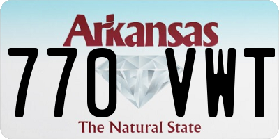 AR license plate 770VWT