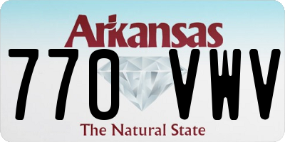 AR license plate 770VWV