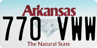 AR license plate 770VWW