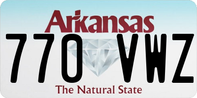 AR license plate 770VWZ