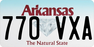 AR license plate 770VXA