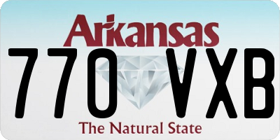 AR license plate 770VXB