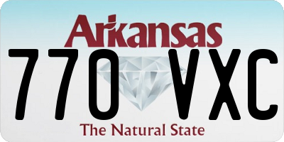 AR license plate 770VXC