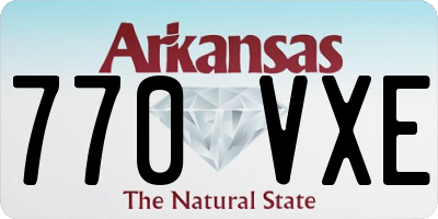 AR license plate 770VXE