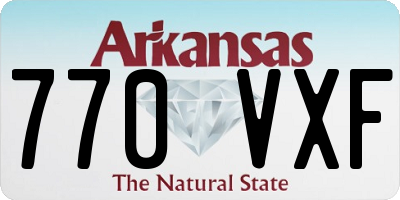 AR license plate 770VXF