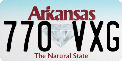 AR license plate 770VXG