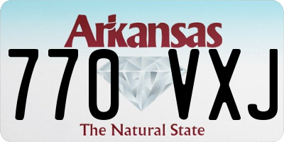 AR license plate 770VXJ