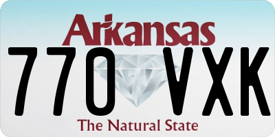 AR license plate 770VXK