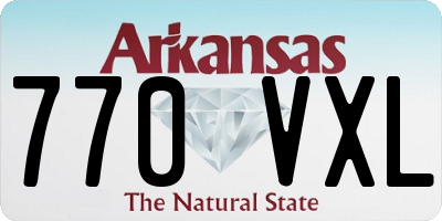 AR license plate 770VXL