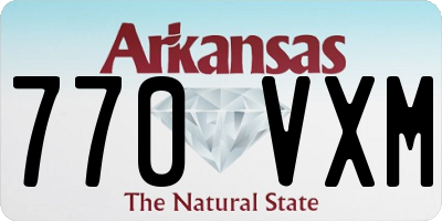 AR license plate 770VXM