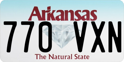 AR license plate 770VXN