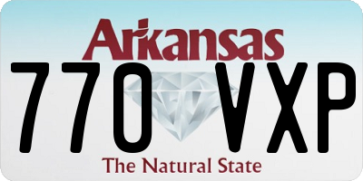 AR license plate 770VXP