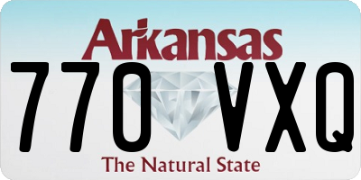 AR license plate 770VXQ