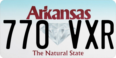 AR license plate 770VXR