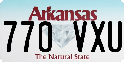 AR license plate 770VXU