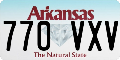 AR license plate 770VXV