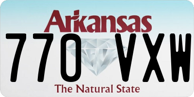 AR license plate 770VXW