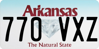 AR license plate 770VXZ