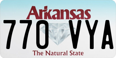 AR license plate 770VYA