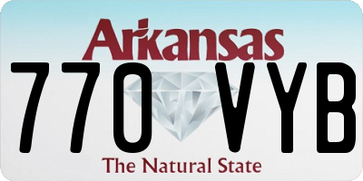 AR license plate 770VYB