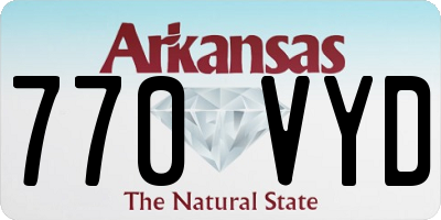 AR license plate 770VYD
