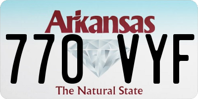 AR license plate 770VYF