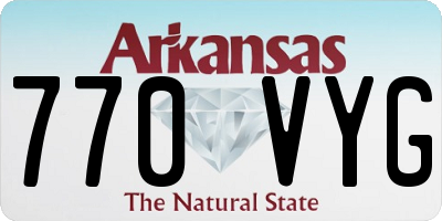 AR license plate 770VYG