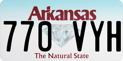 AR license plate 770VYH
