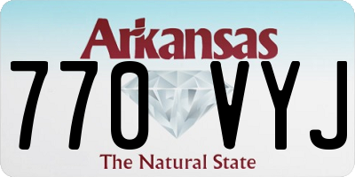 AR license plate 770VYJ